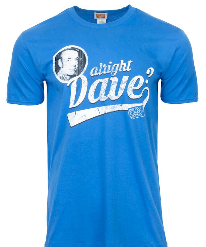 Trigger Alright Dave Official T Shirt – in Trigger Suit Blue Colour