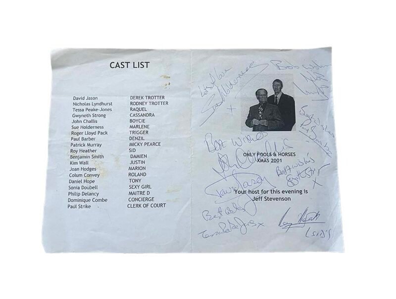 Official Studio Recording Cast List Given to Audience
